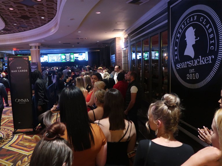 Queue for Omnia nightclub